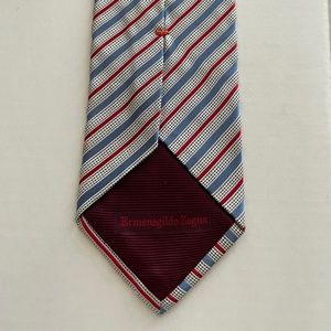 Mens Ermenegildo Zegna Sik Striped Tie